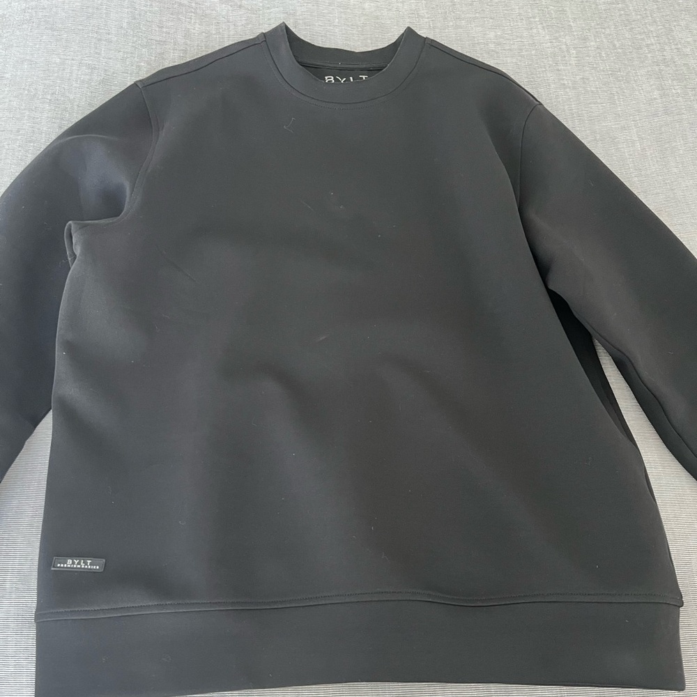 BYLT Roamknit Crewneck Sweatshirt Black Medium Men's Long Sleeve